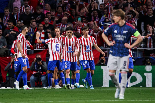 UEFA Champions League semifinals Atletico de Madrid vs Arsenal April 29, Madrid, Madrid, Spain Julian Alvarez celebrates his goal during UEFA Champions League 2025 26 match beetween Atletico de Madrid and Arsenal at Riyadh Air Metropolitano on April 29, 2026, in Madrid, Spain Madrid Spain Madrid Spain Madrid Madrid Madrid Spain Real Madrid C F v Manchester City UEFA Champions League 2025 Copyright: xAlejandroxMatiasx