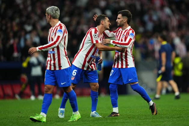 ESP: Atletico de Madrid - Arsenal FC. UEFA Champions League. Semi-Finals, first leg. Koke Resurreccion and Alex Baena of Atletico de Madrid during the UEFA Champions League match, Semi-Finals, firstd leg, between Atletico de Madrid and Arsenal FC played at Riyadh Metropolitano Stadium on April 29, 2026 in Madrid. kpng Copyright: xBaguxBlancox xPRESSINPHOTOx PS_260429_ATL_ARS_2526_082