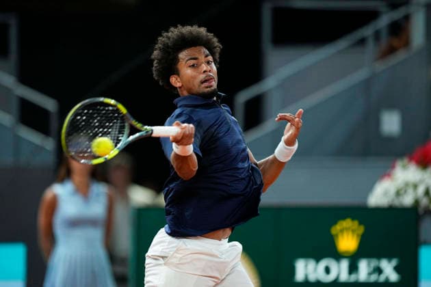 April 29, 2026, Madrid, Madrid, Spain: Arthur Fils of France plays against Jiri Lehecka of Czech Republic during the Mutua Madrid Open 2026 at La Caja Magica on April 29, 2026 in Madrid, Spain. Madrid Spain - ZUMAa181 20260429_zaa_a181_402 Copyright: xOscarxJ.xBarrosox