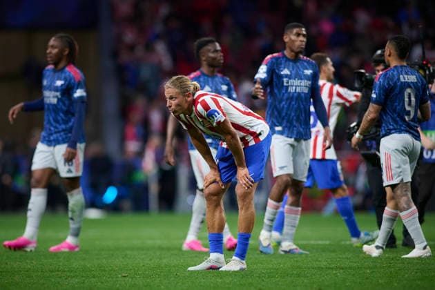 Atletico de Madrid v Arsenal FC - UEFA Champions League 2025 2026 Semi-final, 1st leg Atletico de Madrid s Marcos Llorente dejected during Champions League 2025 2026, semi-final, 1st leg, April 29 ,2026. (ALTERPHOTOS Ropero) MadridSpain  Copyright: xRoperox