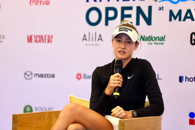 RIVIERA MAYA OPEN AT MAYAKOBA 2026 RIVIERA MAYA OPEN AT MAYAKOBA 2026 PROAM TOURNAMENT 29042026 PLAYA DEL CARMEN, QUINTANA ROO Photo of Nelly Korda of the USA, during her media day at the Riviera Maya Open at Mayakoba 2026 at El Camaleon Golf Club in Playa del Carmen, Mexico Photo of Nell Korda of the USA, during her media day at the Riviera Maya Open at Mayakoba 2026 tournament held at El Camaleon Golf Club in Playa del Carmen, Mexico Photo by IMAGENSHOP AGENCIA FOTOGRAFICA PLAYA DEL CARMEN QUINTANA ROO MEXICO Copyright: xIMAGENSHOPxAGENCIAxFOTOGRAFICAx