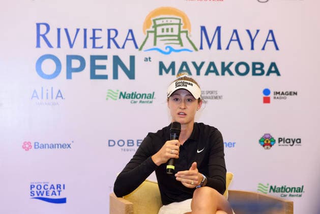 RIVIERA MAYA OPEN AT MAYAKOBA 2026 RIVIERA MAYA OPEN AT MAYAKOBA 2026 PROAM TOURNAMENT 29042026 PLAYA DEL CARMEN, QUINTANA ROO Photo of Nelly Korda of the USA, during her media day at the Riviera Maya Open at Mayakoba 2026 at El Camaleon Golf Club in Playa del Carmen, Mexico Photo of Nell Korda of the USA, during her media day at the Riviera Maya Open at Mayakoba 2026 tournament held at El Camaleon Golf Club in Playa del Carmen, Mexico Photo by IMAGENSHOP AGENCIA FOTOGRAFICA PLAYA DEL CARMEN QUINTANA ROO MEXICO Copyright: xIMAGENSHOPxAGENCIAxFOTOGRAFICAx
