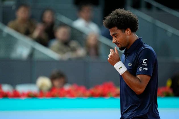April 29, 2026, Madrid, Madrid, Spain: Arthur Fils of France plays against Jiri Lehecka of Czech Republic during the Mutua Madrid Open 2026 at La Caja Magica on April 29, 2026 in Madrid, Spain. Madrid Spain - ZUMAa181 20260429_zaa_a181_392 Copyright: xOscarxJ.xBarrosox