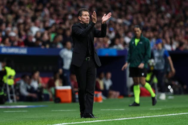 April 29, 2026, Madrid, Madrid, Spain: Diego Pablo Simeone, head coach of Atletico de Madrid, gestures during the UEFA Champions League 2025 26 League Semi Final First Leg match between Atletico de Madrid and Arsenal FC at Riyadh Air Metropolitano on April 29, 2026, in Madrid, Spain. Madrid Spain - ZUMAa181 20260429_zaa_a181_357 Copyright: xIrinaxR.xHipolitox