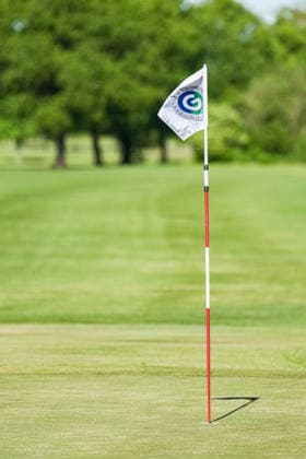 German Hole Playing Championship Men GC Urloffen 2026, 30 04 2026 Symbol picture golf course Urloffen with PIN and flag German Hole Playing Championship Men GC Urloffen 2026, 30 04 2026 Copyright: xBEAUTIFULxSPORTS Boscox