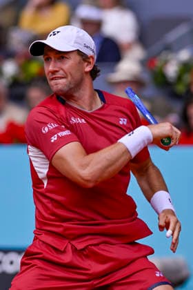 April 30, 2026, Madrid, Madrid, Spain: CASPER RUUD of norway - YONEX during the Mutua Madrid Open 2026, ATP, Tennis Herren Masters 1000 and WTA, Tennis Damen 1000 tennis tournament, celebrated at Caja Magica on April 30, 2026 in Madrid, Spain. Mutua Madrid Open 2026 - Day 11 (04.30.26) - ZUMAc312 20260430_zsp_c312_130 Copyright: xOscarxManuelxSanchezx