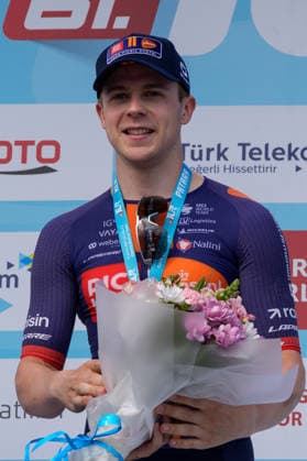 61st Presidential Cycling Tour of Turkiye ANTALYA, TURKIYE - APRIL 30: Dutch cyclist Casper van Uden of Team Picnic PostNL is wins the Patara-Kemer race of the 61st Presidential Cycling Tour of Turkiye (TUR 2026) on April 30, 2026, in Antalya, Turkiye. This 177.9-kilometer route marks the fifth stage of the 8-stage event, which is the only race in the country categorized as a ProSeries competition on the UCI Europe Tour calendar. Ahmet Serdar Eser Anadolu Antalya Turkey. Editorial use only. Please get in touch for any other usage.  Copyright: x2026xAnadoluxAhmetxSerdarxEserx