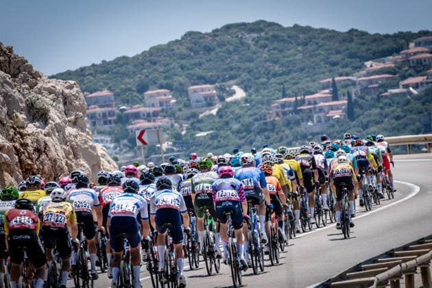 61st Presidential Cycling Tour of Turkiye ANTALYA, TURKIYE - APRIL 30: Cyclists compete in the Patara-Kemer stage of the 61st Presidential Cycling Tour of Turkiye (TUR 2026) on April 30, 2026, in Antalya, Turkiye. This 5th stage is part of the International Cycling Union (UCI) Europe Tour calendar and is the only race in Turkiye categorized as a ProSeries event. Numerous athletes participated in this 177.9-kilometer route, which highlights the natural beauty of the Mediterranean coast. Ahmet Serdar Eser Anadolu Antalya Turkey. Editorial use only. Please get in touch for any other usage.  Copyright: x2026xAnadoluxAhmetxSerdarxEserx