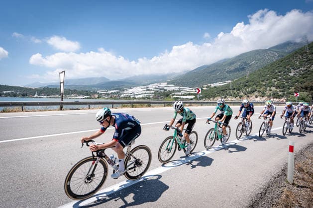 61st Presidential Cycling Tour of Turkiye ANTALYA, TURKIYE - APRIL 30: Cyclists compete in the Patara-Kemer stage of the 61st Presidential Cycling Tour of Turkiye (TUR 2026) on April 30, 2026, in Antalya, Turkiye. This 5th stage is part of the International Cycling Union (UCI) Europe Tour calendar and is the only race in Turkiye categorized as a ProSeries event. Numerous athletes participated in this 177.9-kilometer route, which highlights the natural beauty of the Mediterranean coast. Ahmet Serdar Eser Anadolu Antalya Turkey. Editorial use only. Please get in touch for any other usage.  Copyright: x2026xAnadoluxAhmetxSerdarxEserx