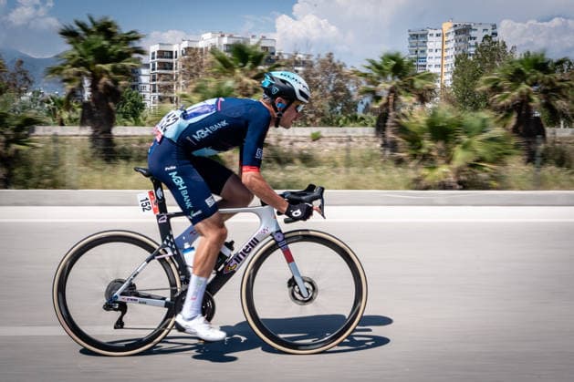 61st Presidential Cycling Tour of Turkiye ANTALYA, TURKIYE - APRIL 30: Cyclists compete in the Patara-Kemer stage of the 61st Presidential Cycling Tour of Turkiye (TUR 2026) on April 30, 2026, in Antalya, Turkiye. This 5th stage is part of the International Cycling Union (UCI) Europe Tour calendar and is the only race in Turkiye categorized as a ProSeries event. Numerous athletes participated in this 177.9-kilometer route, which highlights the natural beauty of the Mediterranean coast. Ahmet Serdar Eser Anadolu Antalya Turkey. Editorial use only. Please get in touch for any other usage.  Copyright: x2026xAnadoluxAhmetxSerdarxEserx