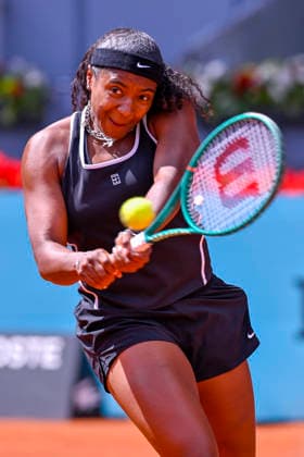 April 30, 2026, Madrid, Madrid, Spain: HALLEY BAPTISTE of united states during the Mutua Madrid Open 2026, ATP, Tennis Herren Masters 1000 and WTA, Tennis Damen 1000 tennis tournament, celebrated at Caja Magica on April 30, 2026 in Madrid, Spain. Mutua Madrid Open 2026 - Day 11 (04.30.26) - ZUMAc312 20260430_zsp_c312_220 Copyright: xOscarxManuelxSanchezx