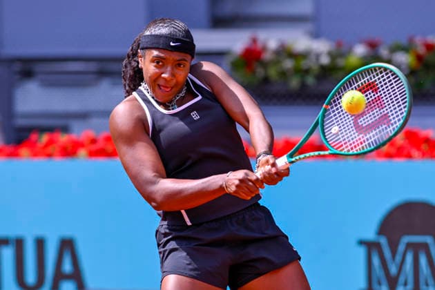April 30, 2026, Madrid, Madrid, Spain: HALLEY BAPTISTE of united states during the Mutua Madrid Open 2026, ATP, Tennis Herren Masters 1000 and WTA, Tennis Damen 1000 tennis tournament, celebrated at Caja Magica on April 30, 2026 in Madrid, Spain. Mutua Madrid Open 2026 - Day 11 (04.30.26) - ZUMAc312 20260430_zsp_c312_226 Copyright: xOscarxManuelxSanchezx