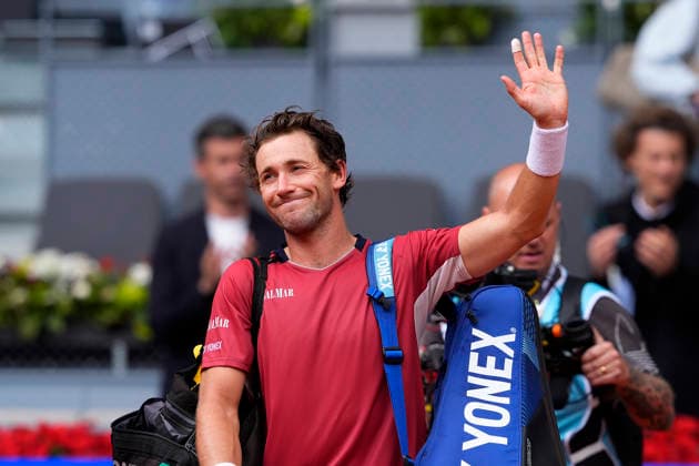 Casper Ruud, Norway, during Madrid Open Tennis 2025 match. April 30, 2026. (20260430474)