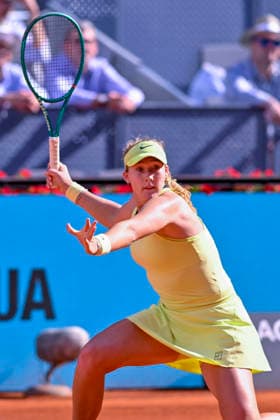 April 30, 2026, Madrid, Madrid, Spain: MIRRA ANDREEVA of Russia †WILSON celebrates after winning the match against HALLEY BAPTISTE of united states the Mutua Madrid Open 2026, ATP, Tennis Herren Masters 1000 and WTA, Tennis Damen 1000 tennis tournament, celebrated at Caja Magica on April 30, 2026 in Madrid, Spain. Mutua Madrid Open 2026 - Day 11 (04.30.26) - ZUMAc312 20260430_zsp_c312_234 Copyright: xOscarxManuelxSanchezx
