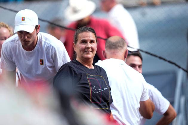 April 30, 2026, Madrid, Madrid, Spain: Conchita Martinez, coach of Mirra Andreeva of Russia, reacts after winning against Hailey Baptiste of USA during the Mutua Madrid Open 2026 at La Caja Magica on April 30, 2026 in Madrid, Spain. Mutua Madrid Open 2026 - Day 11  - ZUMAa181 20260430_zaa_a181_143 Copyright: xOscarxJ.xBarrosox