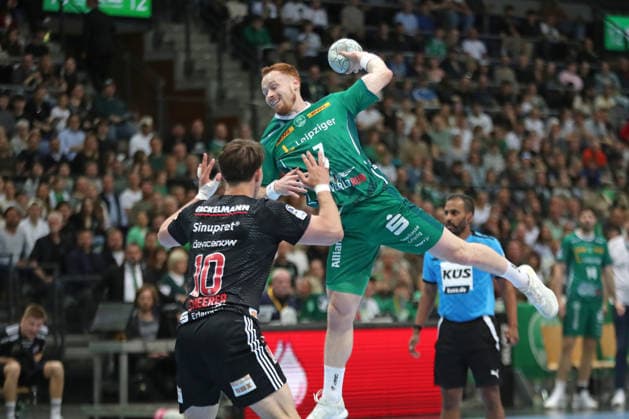 Handball DAIKIN HBL, SC DHfK Leipzig HC Erlangen 30 04 2026 Tomas Piroch 7, SC DHfK Leipzig throws Handball, DAIKIN HBL, 1 Bundesliga, Season 2025 2026, Matchday 30 SC DHfK Leipzig vs HC Erlangen on 30 04 2026 at the Quarterback Immobilien Arena Leipzig Copyright: xBEAUTIFULxSPORTS JanxKaeferx
