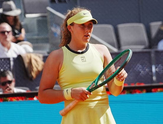 April 30, 2026, Madrid, Bretagne, SPAIN: Mirra Andreeva during the Mutua Madrid Open 2026, ATP, Tennis Herren Masters 1000 and WTA, Tennis Damen 1000 on 30April 2026 at La Caja Magica in Madrid, Spain - Photo: . TENNIS - MUTUA MADRID OPEN 2026 - 30 04 2026  - ZUMAl193 20260430_zsp_l193_086 Copyright: xLaurentxLairysx