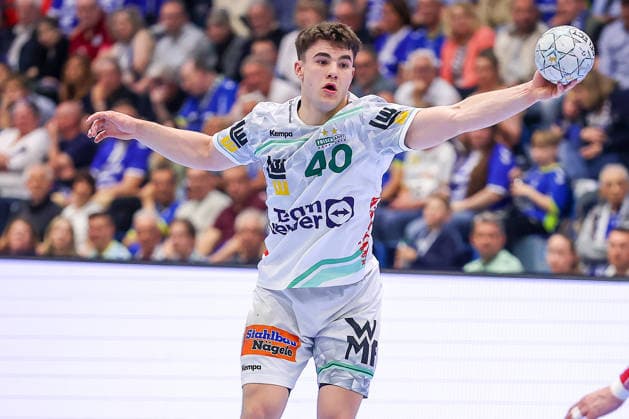 30 04 2026, Handball, 1 HBL, VfL Gummersbach Frisch Auf Göppingen, Season 2025 2026 Men, Schwalbe Arena Elias Newel Frisch Auf Göppingen 40 North Rhine-Westphalia Germany