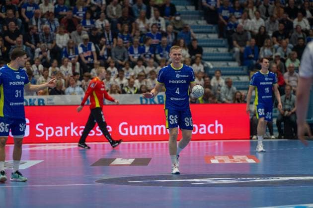 Ellidi Snaer Vidarsson, Kreislaeufer, VfL Gummersbach 4 , VfL Gummersbach vs Frisch Auf Goeppingen, Daikin Handball Bundesliga, Herren , 30 Spieltag, 30 04 2026 Gummersbach NRW Germany Copyright: xkolbert-press MartinxWdziecznyx