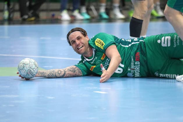 Handball DAIKIN HBL, SC DHfK Leipzig HC Erlangen 30 04 2026 Dean Bombac 67, SC DHfK Leipzig is down Handball, DAIKIN HBL, 1 Bundesliga, Season 2025 2026, Matchday 30 SC DHfK Leipzig vs HC Erlangen on 30 04 2026 at Quarterback Immobilien Arena Leipzig Copyright: xBEAUTIFULxSPORTS JanxKaeferx