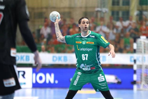 Handball DAIKIN HBL, SC DHfK Leipzig HC Erlangen 30 04 2026 Dean Bombac 67, SC DHfK Leipzig Handball, DAIKIN HBL, 1 Bundesliga, Season 2025 2026, Matchday 30 SC DHfK Leipzig vs HC Erlangen on 30 04 2026 at the Quarterback Immobilien Arena Leipzig Copyright: xBEAUTIFULxSPORTS JanxKaeferx