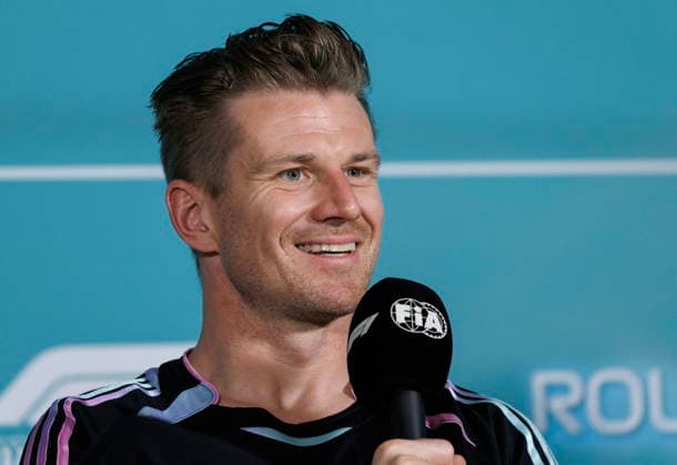 F1 2026 Miami GP arrivals and press conference, PK, Pressekonferenz Audi driver Nico Hulkenberg of Germany attends a press conference for the Formula 1 Miami Grand Prix, in Miami Gardens, Florida, USA, 30 April 2026. The 2026 Formula 1 Miami Grand Prix is held on 03 May at the Miami International Autodrome. MIAMI FLORIDA United States  Copyright: xCRISTOBALxHERRERA-ULASHKEVICHx