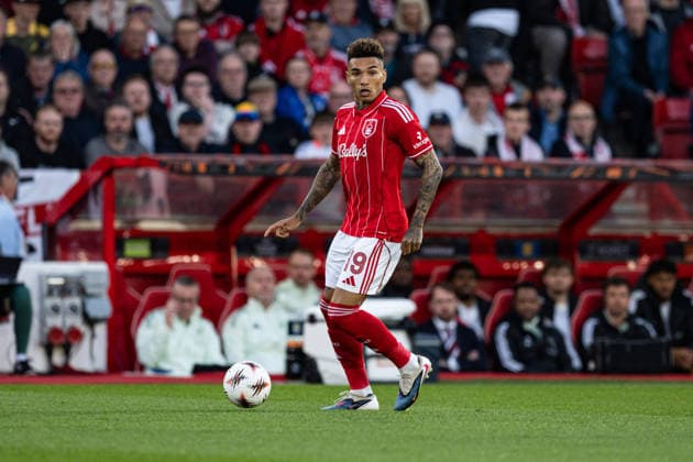 RECORD DATE NOT STATED 30th April 2026; The City Ground, Nottingham, England; UEFA Europa League Football, Nottingham Forest versus Aston Villa; Igor Jesus of Nottingham Forest on the ball GodfreyxPitt