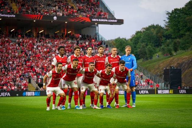 Portugal Football Europa League 2025 2026, semi-final Sporting Braga vs SC Freiburg Estadio Municipal de Braga POR Team photo, long shot Copyright: xJOERANxSTEINSIEKx