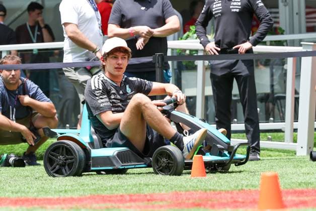 Kimi Antonelli Mercedes AMG Petronas 12 in GoKart, Grand Prix of Miami, Motorsport, Men, Formula 1, Media Day, 30 04 2026 Miami Florida USA Copyright: xkolbert-press ChristianxKolbertx