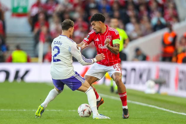 Nottingham Forest v Aston Villa, UEFA Europa League Morgan Gibbs-White Of Nottingham Forest in action during the Nottingham Forest v Aston Villa UEFA Europa League Semi-Final 1st leg match at the City Ground, West Bridgford, England on 30 April 2026 Credit: Lee Keuneke Every Second Media Editorial use only. All images are copyright Every Second Media Limited. No images may be reproduced without prior permission. Copyright: xIMAGO EveryxSecondxMediax ESM-1958-0035 LeexKeunekex xEveryxSecondxMediax