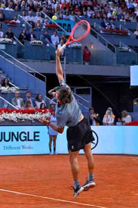 April 30, 2026, Madrid, Madrid, Spain: FLAVIO COBOLLI of italy †ASICS during the Mutua Madrid Open 2026, ATP, Tennis Herren Masters 1000 and WTA, Tennis Damen 1000 tennis tournament, celebrated at Caja Magica on April 30, 2026 in Madrid, Spain. Madrid Spain - ZUMAc312 20260430_zsp_c312_313 Copyright: xOscarxManuelxSanchezx