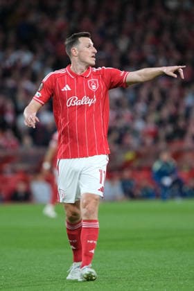 NOTTINGHAM, ENGLAND - APRIL 30 : Chris Wood of Nottingham Forest seen during the UEFA Europa League Semi Final first leg football match between Nottingham Forest and Aston Villa at the City Ground on April 30, 2026 in Nottingham, England. Copyright: xPaulxBonserx xSportsxPressxPhotox Sportspressphoto_SPR138572