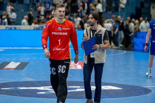 Dominik KuzmanoviÄ‡, Goalkeeper, VfL Gummersbach 1 , VfL Gummersbach vs Frisch Auf Goeppingen, Daikin Handball Bundesliga, Men , Matchday 30, 30 04 2026 Gummersbach NRW Germany Copyright: xkolbert-press MartinxWdziecznyx
