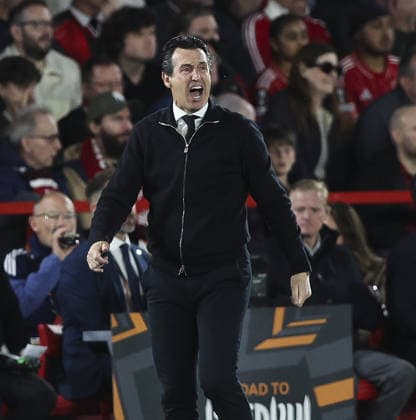 Nottingham Forest v Aston Villa, UEFA Europa League, Semi Final 1st leg 30.04.26 Nottingham Forest v Aston Villa, UEFA Europa League, Semi Final 1st leg Bradley Ormesher The Times Aston Villa Manager Unai Emery  Copyright: xBradleyxOrmesherx NINTCHDBPICT001077348759