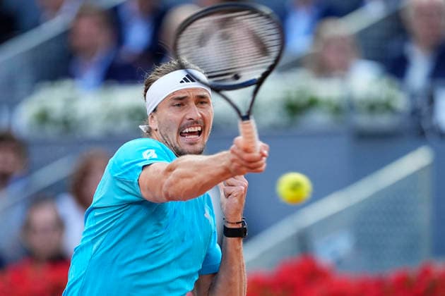 April 30, 2026, Madrid, Madrid, Spain: Alexander Zverev of Germany plays against Flavio Cobolli of Italy during the Mutua Madrid Open 2026 at La Caja Magica on April 30, 2026 in Madrid, Spain. Mutua Madrid Open 2026 - Day 11  - ZUMAa181 20260430_zaa_a181_287 Copyright: xOscarxJ.xBarrosox