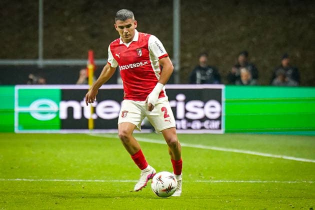 Portugal Football Europa League 2025 2026, semi-final Sporting Braga vs SC Freiburg Estadio Municipal de Braga POR Victor Gomez SC Braga, 2 Copyright: xJOERANxSTEINSIEKx
