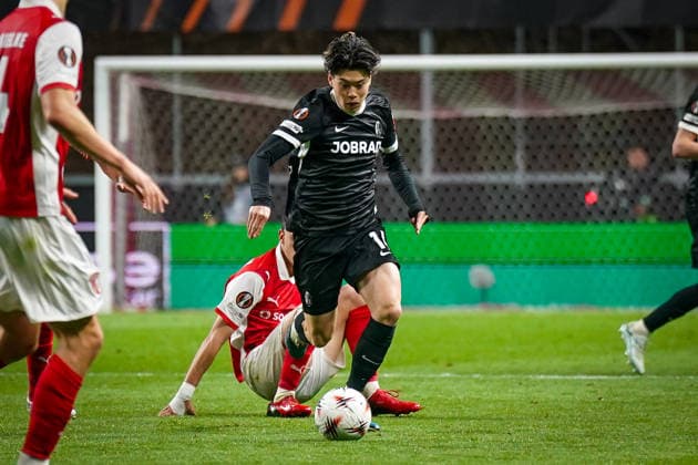 Portugal Football Europa League 2025 2026, semi-final Sporting Braga vs SC Freiburg Estadio Municipal de Braga POR Yuito Suzuki SC Freiburg, 14 Copyright: xJOERANxSTEINSIEKx