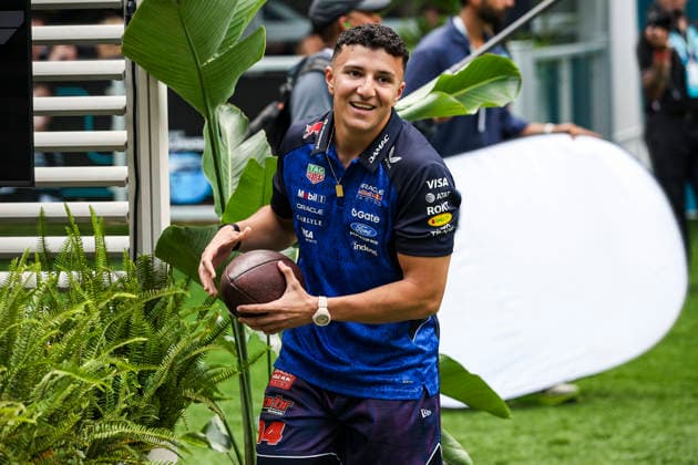 F1 - MIAMI GRAND PRIX 2026 HADJAR Isack (fra), Red Bull Racing Ford RB22, portrait during the Formula 1 Miami Grand Prix 2026, 4th round of the 2026 Formula One World Championship, WM, Weltmeisterschaft from May 1 to 3, 2026 on the Miami International Autodrome, in Miami Gardens, USA - Miami GardensUnited States  Copyright: xXavixBonillax