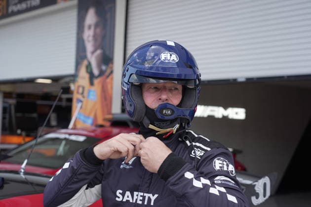30 04 2026, Miami International Autodrome, Miami, Formula 1 Crypto com Miami Grand Prix 2026 ,in the picture Safety Car driver Bernd Mayländer gets ready for his race in the Mercedes AMG GT Black Series Photo by Hasan Bratic DeFodi Images