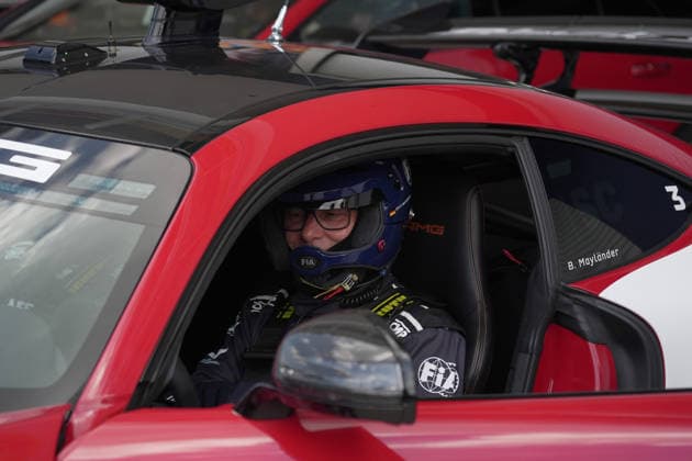 30 04 2026, Miami International Autodrome, Miami, Formula 1 Crypto com Miami Grand Prix 2026 ,in the picture safety car driver Bernd Mayländer gets ready for his race in the Mercedes AMG GT Black Series Photo by Hasan Bratic DeFodi Images