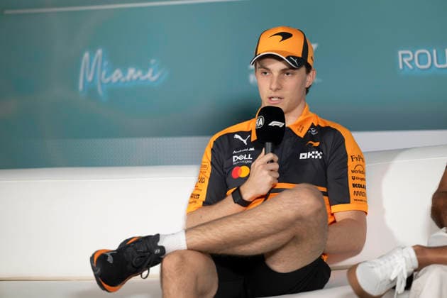April 30, 2026, Miami Gardens, United States of America: OSCAR PIASTRI (AUS) of McLaren 81 during the FIA press conference, PK, Pressekonferenz on media day during the 2026 Formula 1 Miami Grand Prix. Miami Gardens United States of America - ZUMAb177 20260430_aap_b177_013 Copyright: xTaidghxBarronx
