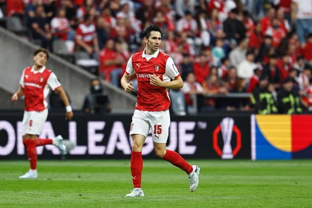 Paulo Oliveira (Braga), APRIL 30, 2026 - Football Soccer : UEFA Europa League Semi-finals 1st leg match between SC Braga - SC Freiburg at the Estadio Municipal de Braga in Braga, Portugal. Noxthirdxpartyxsales  aflo_328816502
