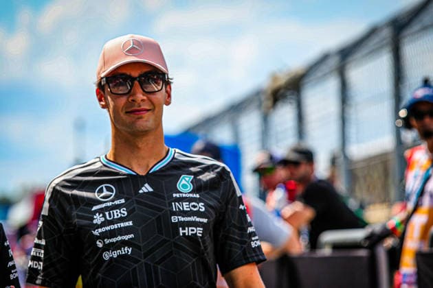 (63) George Russell (GBR) - Mercedes-AMG PETRONAS F1 Team - Mercedes W17 - Mercedes E Performance during the Formula 1 Crypto.com Miami Grand Prix 2026 at Miami International Autodrome in Miami Gardens, United States. Round 6 of the 2026 FIA Formula One World Championship, WM, Weltmeisterschaft held May 1-3, 2026. The Miami International Autodrome, located in the grounds of the Hard Rock Stadium, hosts the sixth round featuring the Sprint format. This event weekend features the F1 Sprint format, with a Sprint Shootout and Sprint Race in addition to the standard qualifying session and Grand Prix.  Copyright: xAlessioxDexMarcox xAvens-images.com AvensImages IPAxSportx xipa-agency.netx xx IPA_74345798 IPA_Agency_IPA74345798