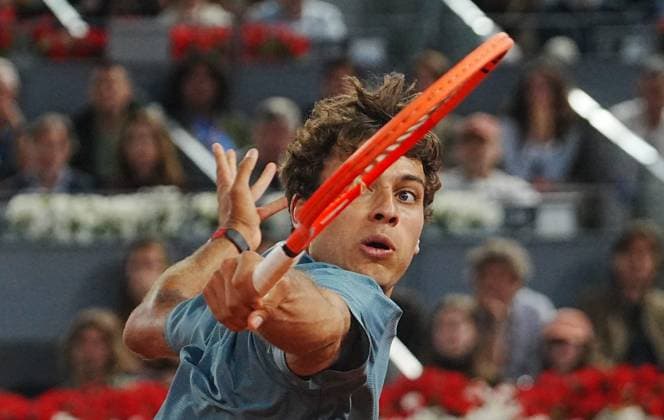 TENNIS - MUTUA MADRID OPEN 2026 - 30 04 2026 Laurent Lairys MAXPPP - Flavio Cobolli of Italia during the Mutua Madrid Open 2026, ATP, Tennis Herren Masters 1000 and WTA, Tennis Damen 1000 on 30April 2026 at La Caja Magica in Madrid, Spain - Photo: Laurent Lairys MADRID SPAIN  Copyright: xMAXPPPxLaurentxLairysx LLR202605015547 LLR202605015547