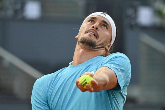 April 30, 2026, Madrid, Spain: Alexander Zverev of Germany plays against Flavio Cobolli of Italy during their Men s Singles quarter-final match on day eleven of the Mutua Madrid Open at La Caja Magica Madrid Spain - ZUMAs197 20260430_aaa_s197_297 Copyright: xAtilanoxGarciax