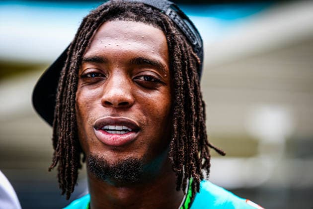 Miami Dolphins Player during the Formula 1 Crypto.com Miami Grand Prix 2026 at Miami International Autodrome in Miami Gardens, United States. Round 6 of the 2026 FIA Formula One World Championship, WM, Weltmeisterschaft held May 1-3, 2026. The Miami International Autodrome, located in the grounds of the Hard Rock Stadium, hosts the sixth round featuring the Sprint format. This event weekend features the F1 Sprint format, with a Sprint Shootout and Sprint Race in addition to the standard qualifying session and Grand Prix.  Copyright: xAlessioxDexMarcox xAvens-images.com AvensImages IPAxSportx xipa-agency.netx xx IPA_74346079 IPA_Agency_IPA74346079