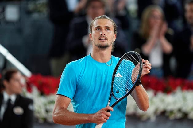 April 30, 2026, Madrid, Madrid, Spain: Alexander Zverev of Germany reacts after winning against Flavio Cobolli of Italy during the Mutua Madrid Open 2026 at La Caja Magica on April 30, 2026 in Madrid, Spain. Madrid Spain - ZUMAa181 20260430_zaa_a181_274 Copyright: xOscarxJ.xBarrosox