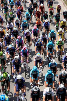 Antalya-Feslikan stage kicks off in 61st Presidential Cycling Tour of Turkiye ANTALYA, TURKIYE - MAY 01: An aerial view as the 6th stage (Antalya-Feslikan) of the 61st Presidential Cycling Tour of Turkiye kicks off in Antalya, Turkiye on May 01, 2026. Included in the International Cycling Union (UCI) European Tours calendar, the event stands as Turkiye s only cycling race in the ProSeries category. Suleyman Elcin Anadolu Antalya Turkey. Editorial use only. Please get in touch for any other usage.  Copyright: x2026xAnadoluxSuleymanxElcinx