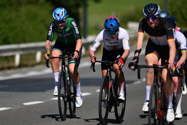 UCI Para Cycling Road World Cup: Round 2 Picture by Mathew Wells SWpix.com - 01 05 2026 - Cycling - UCI Para Cycling Road World Cup: Round 2 - Gistel, West Flanders, Belgium - Women C3 Road Race - Richael Timothy (Ireland) Copyright: x xSWpix.comx(t axPhotographyxHubxLtd)xMathewxWells SWpix.comx SWP-3030-13659