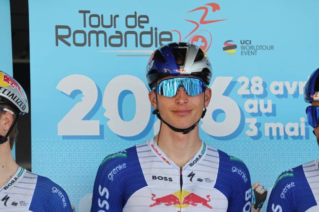 01 05 2026 Orbe , SWITZERLAND, Tour de Romandie 2026 3 stage Orbe Orbe Florian Lipowitz GER Team Bora Hansgrohe